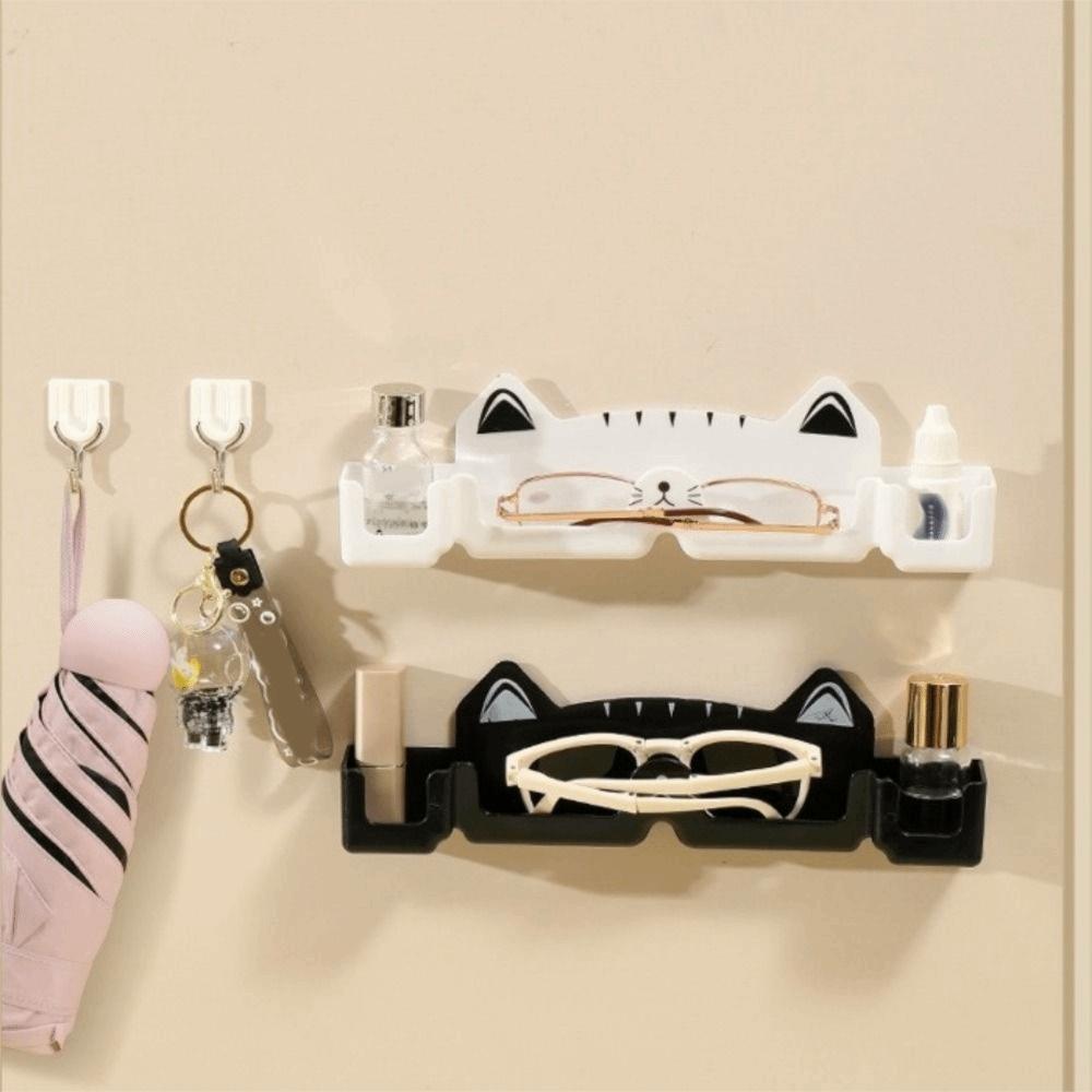 3 Pieces Punch-free Sunglasses Storage Holder Self-adhesive Myopia Glasses Display Rack  Bedside