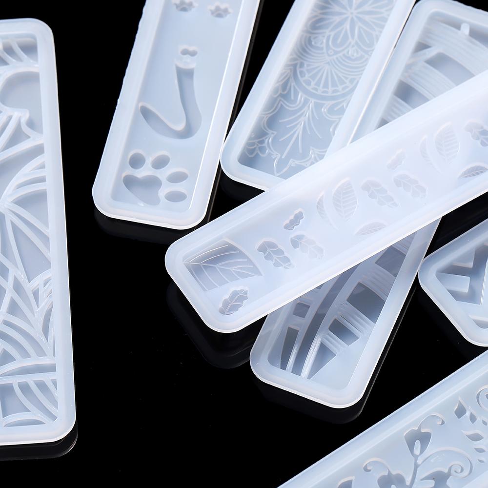 Leaves Bookmark Silicone Mold Rectangle Bookmark Epoxy Resin Casting Molds for DIY Epoxy Resin Crafts Making Tools