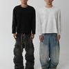 European and American Y2K Dark Style Letter Printed Long Sleeved Gothic Street Top for Men and Women