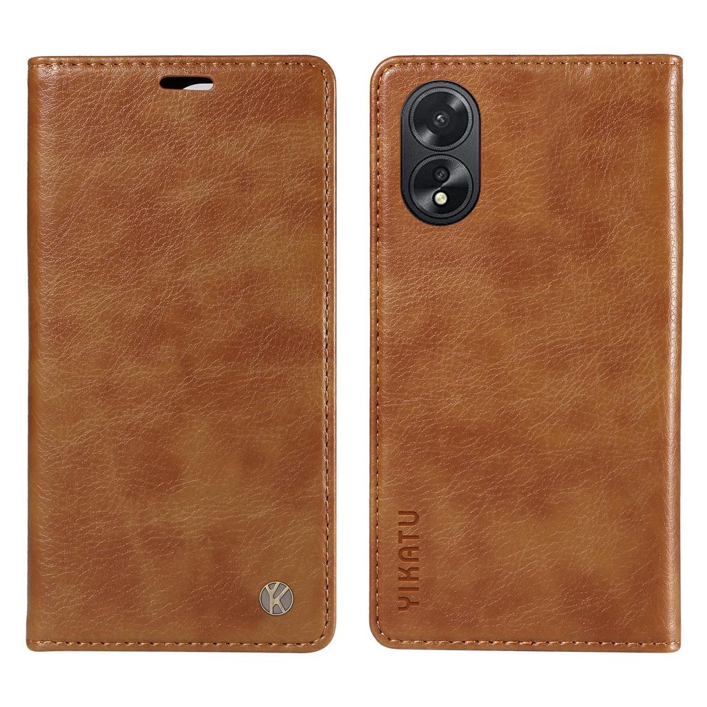 YIKATU YK-006 For Oppo A38 4G/A18 4G Case Leather Phone Cover with Card Slots Wallet