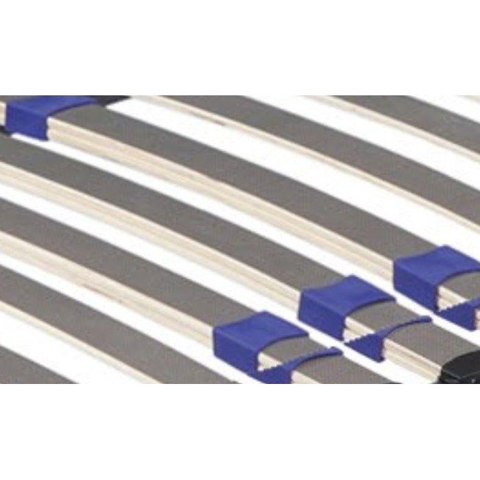 Marion - Black Bed Base Reinforced Slatted Frame and Adjustable Support Feet 80x200 X 29 Cm In Metal - Easy Assembly