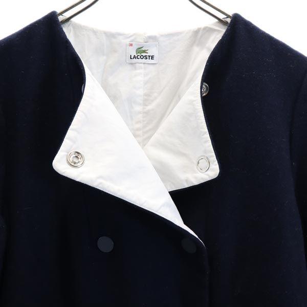 Lacoste Vlněná směs Kabát bez barvy 38 Tmavě modrá Dámský Použitý