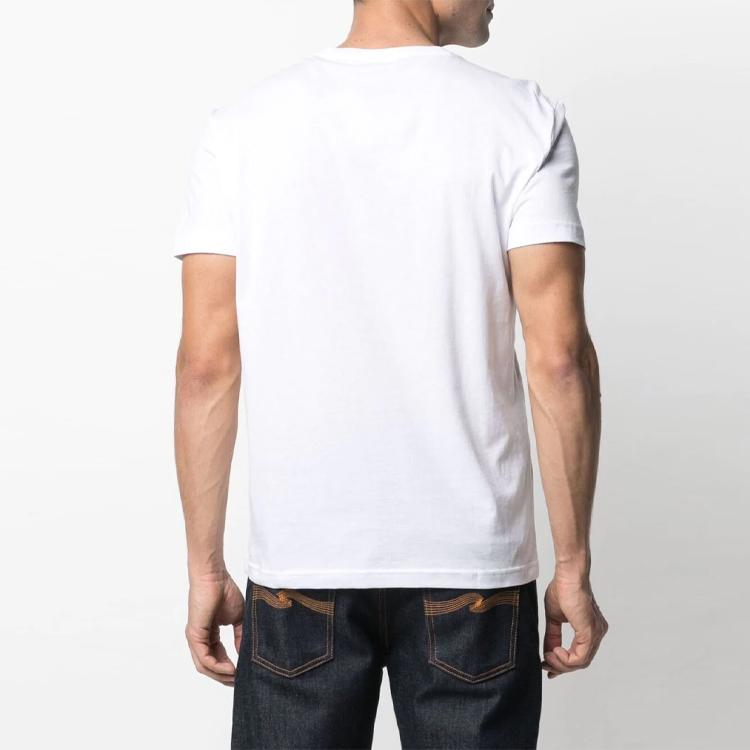Emporio Armani EA7 SS21 Logo Print Cotton Short Sleeve T-Shirt Men tops White 3KPT85-PJM9Z-1100