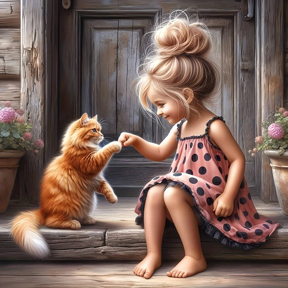 

5D Алмазная вышивка своими руками Женский портрет Утка Животное Полная круглая мозаика Алмазная живопись Домашняя Спальня Настенное искусство Round 20x20cm