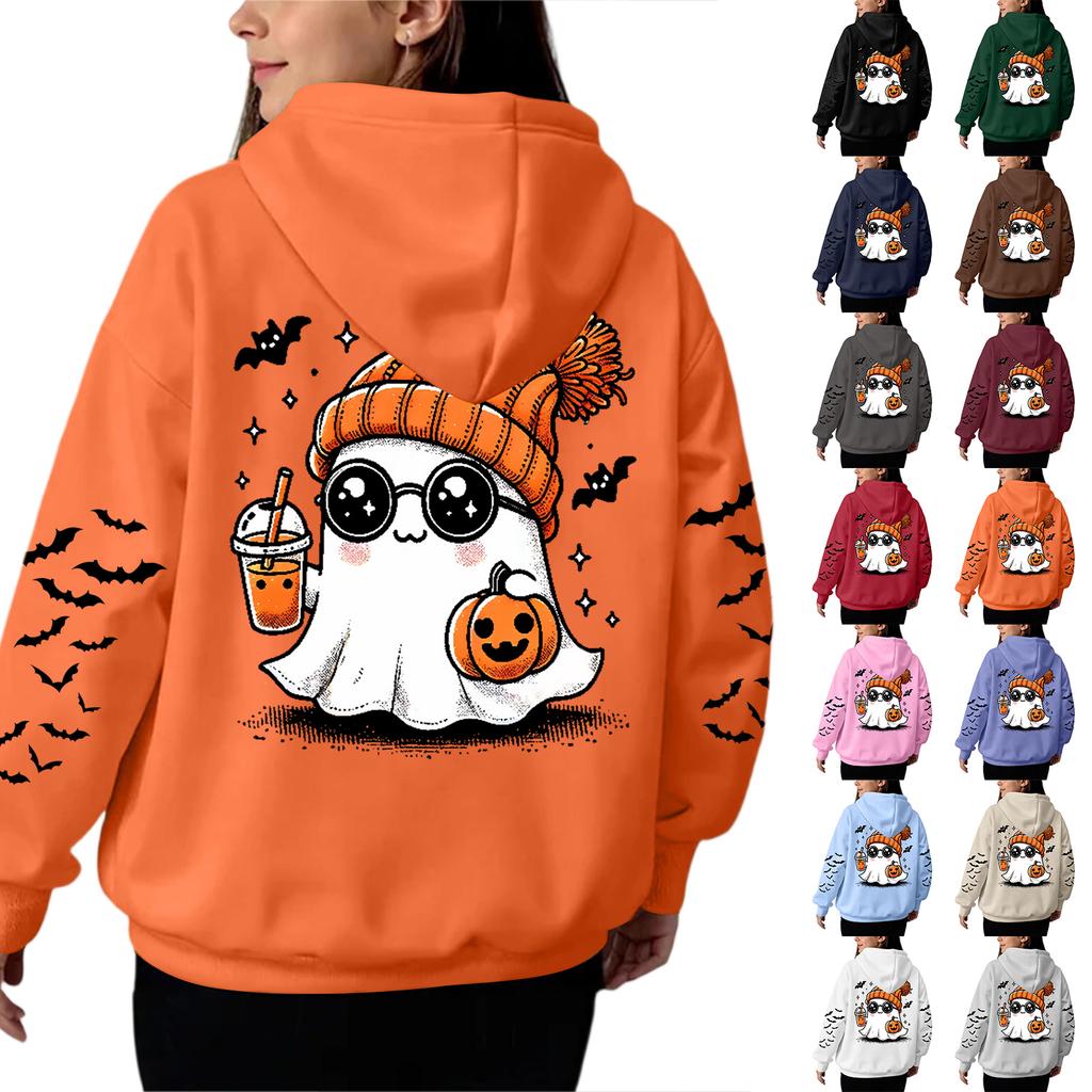 Women's Hooded Gradient Printed Long Sleeved Sweatshirt Loose Women's Sweatshirt Sweatshirt