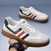 Fashion Breathable Lace-up Outdoor Shoes Men's Leather Walking Flats Male Daily Skate Shoes Comfortable Business Dress Sneakers