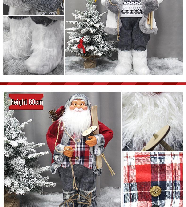 Santa Claus Figurine Christmas Decoration: Standing Old Man Doll