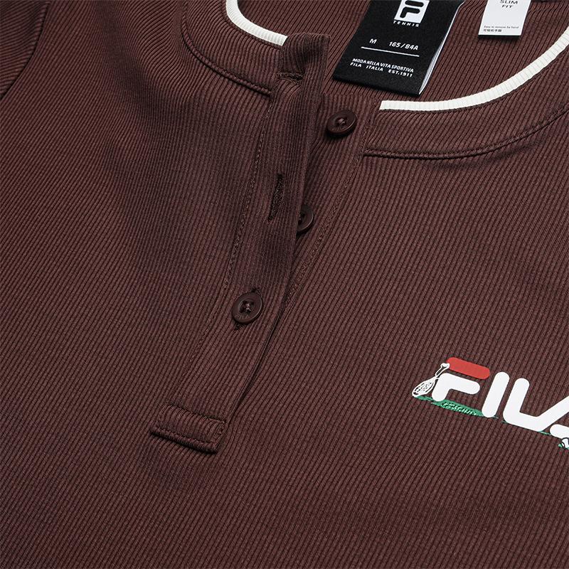 Fila Tennis Simple Solid Color Comfortable Long Sleeve T-Shirt Women Tops A11W633208FWI