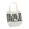 Rhombus Knitted Knitted Shoulder Bag Comfortable Handle Plaid Women's Handbag Portable Large Capacity Crochet Tote Bag Outing