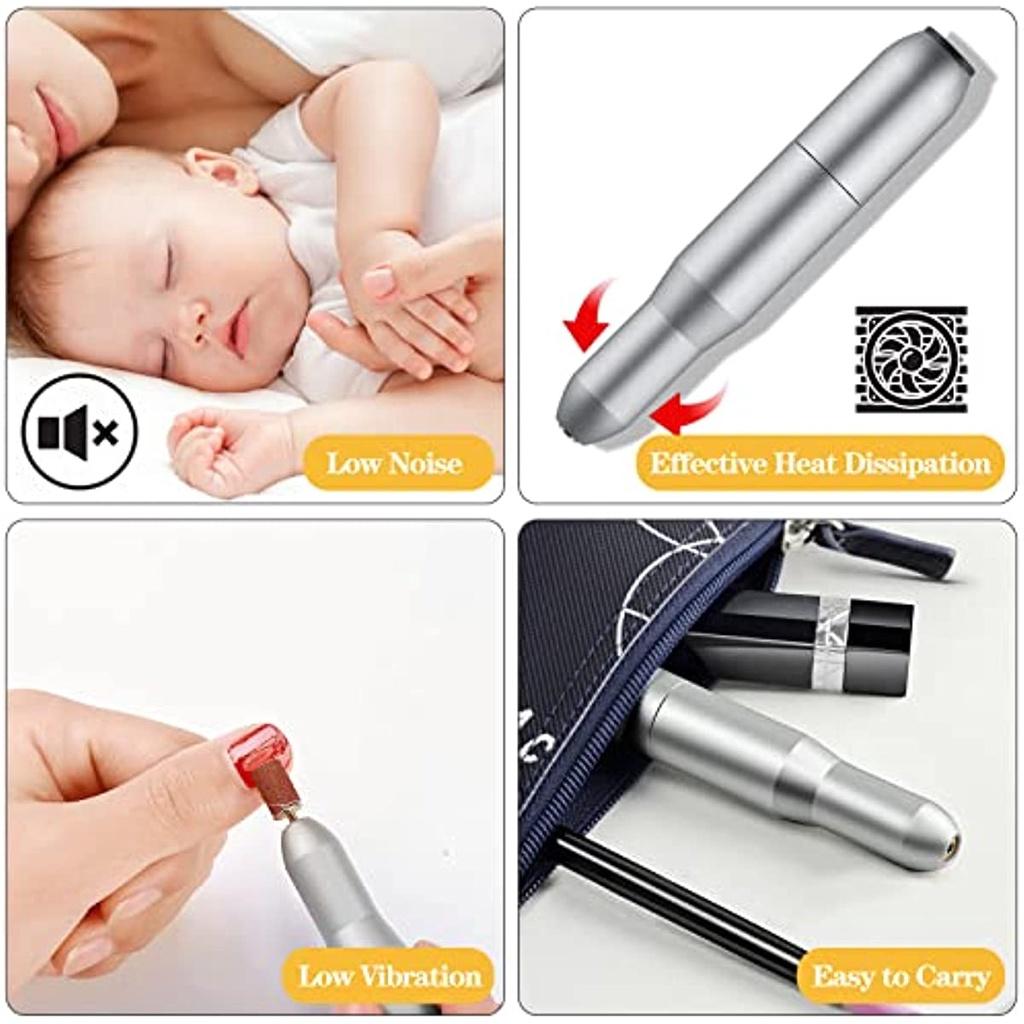 Lathe Nail Electric Nail Set 12 In 1 Manicure And Pedicure Kit Electric Polished Salon DIY Home Speed Adjustable Mother's Day Gift