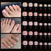 Artificial Short Square Toenails 120Pcs White Full Cover Press On Toe Nails for Women Summer Beach Holiday