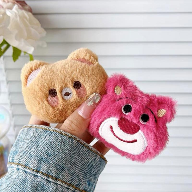 Plush Cartoon Mobile Phone Airbag Bracket, Back Sticker, Puppy Bear Wind Girl, Desktop Watching Drama Support Rack, Portable