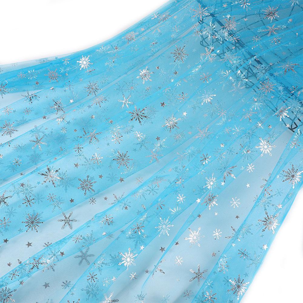 

59 x 35 Silver Snowflake Hot Stamping Tulle Fabric Mesh Fabric for Dress Skirt Lace Net Fabric Gauze Apparel Cloth DIY Sewing 59in x35in(150x90cm) синий