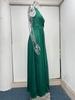 2025 New Off-Shoulder High-Slit Sleeveless Long Dress - European and American Women's Fashion