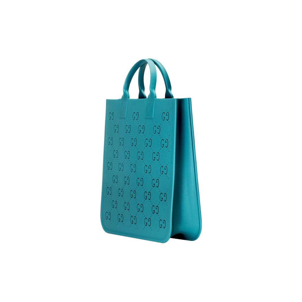 Gucci GG Perforated Neoprene Tote Bag Turquoise Top Handle Handbag for Kids Daily Commute 679365-JFO00-4933