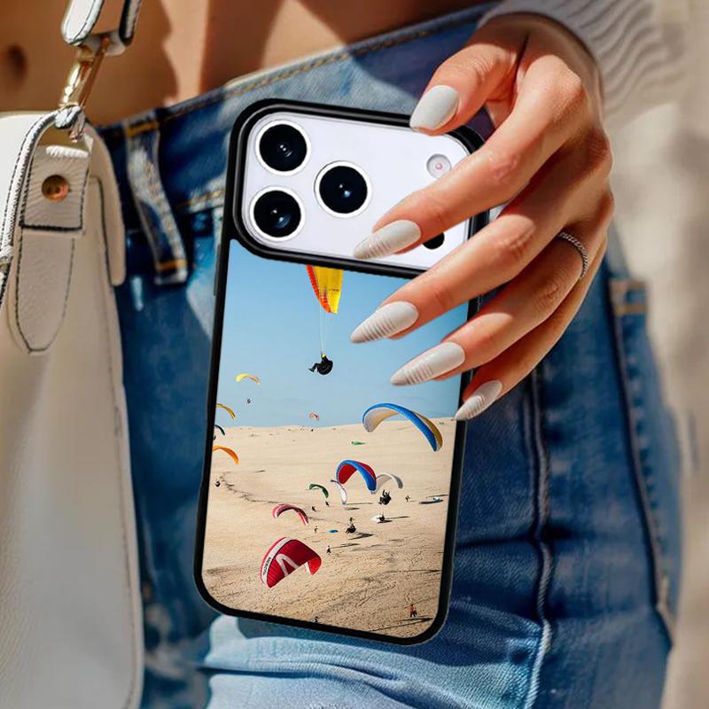 Paragliding Paraglider Phone Case For iPhone 17 Air 14 15 13 12 Max Cover For Apple 16e 11 Pro Max Plus Coque