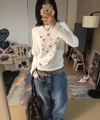 Ssobi Semi-Crop Kyooo Long Sleeve Tee