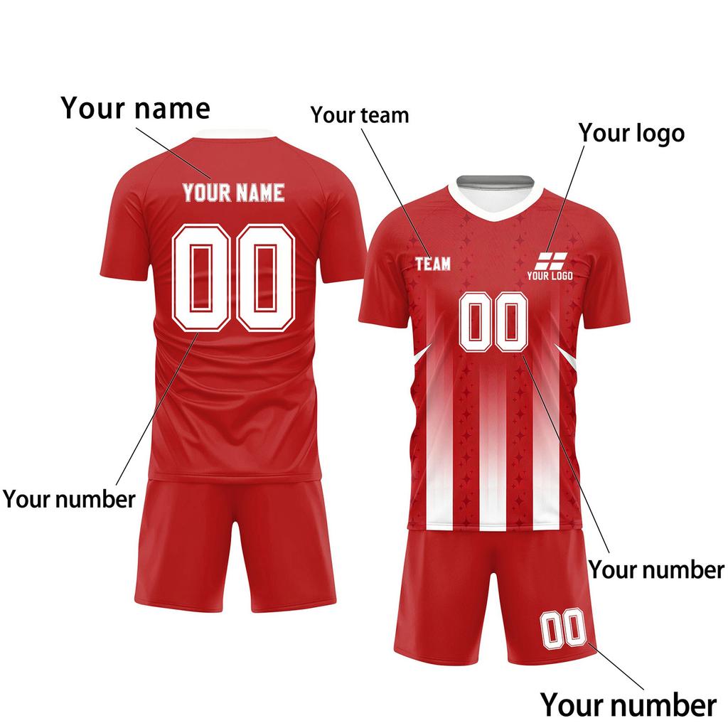 Personalised Shirts Kit Mens Girls With Name Number Custom Football Jerseys For Boys Training Suit