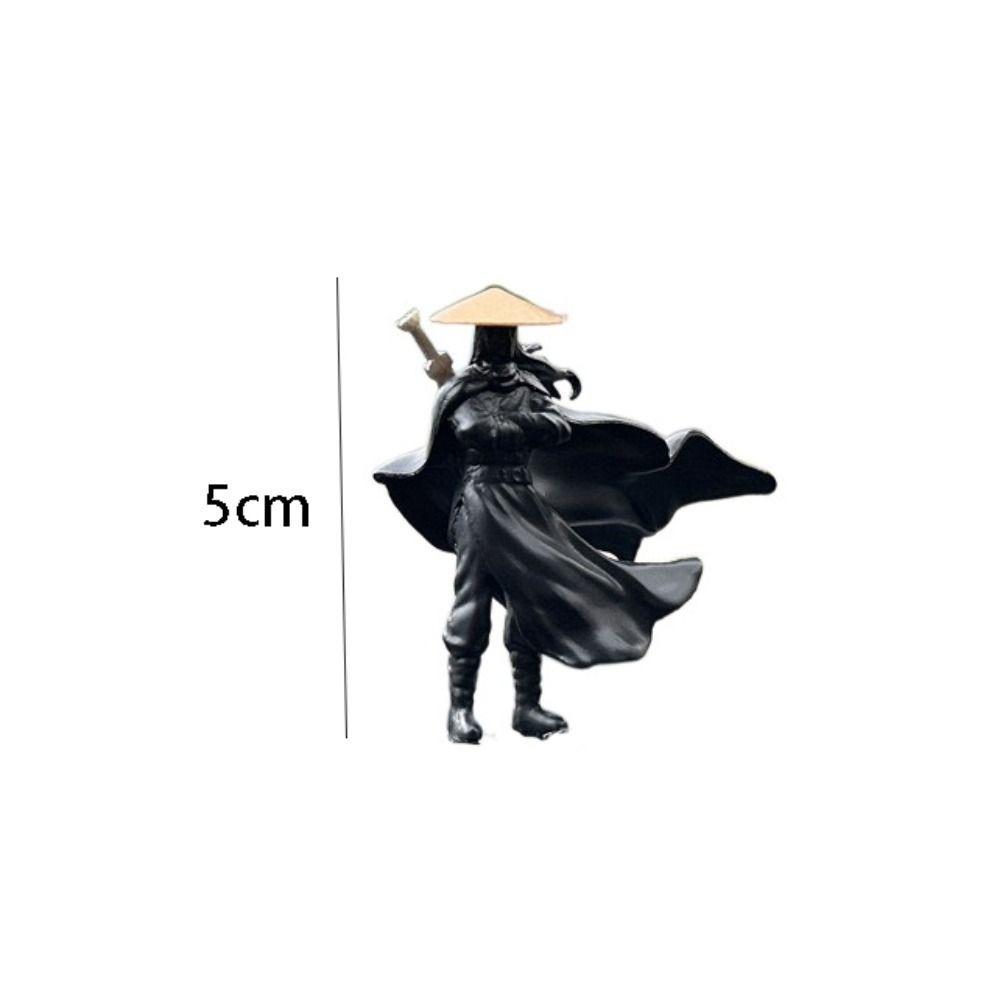 Model Mini Chinese Swordsman Figure Waterproof Cute Garden Miniatures Creative Exquisite Statue Ornament Home