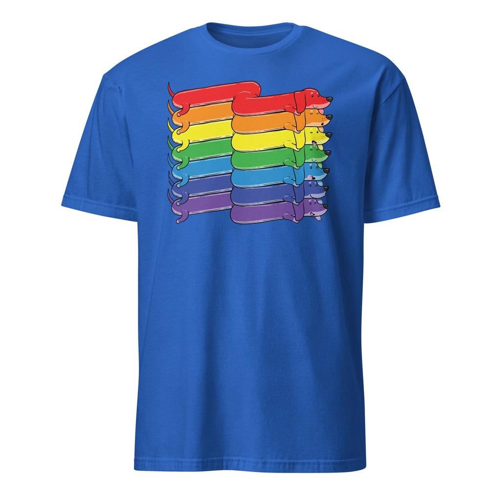 Rainbow Dachshund Shirt LGBTQ Pride Gay Lesbian Bisexual Dog T-Shirt Size S-3XL