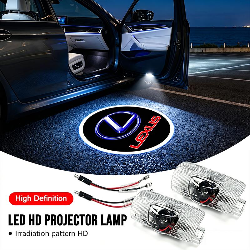 2 Pièces/set Lumière Projecteur Badge de Porte de Voiture LED Lampe d'Accueil Ombre Courtoisie Pour Lexus CT ES LS GS IS HS LF-30 NX RX UX GX LX LM LC