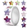 500pcs/roll Laser Star Smile Stickers Per Roll 25mm Reward Chart Decals Cute Labels for Kids Teachers Reward Stickers Decoration