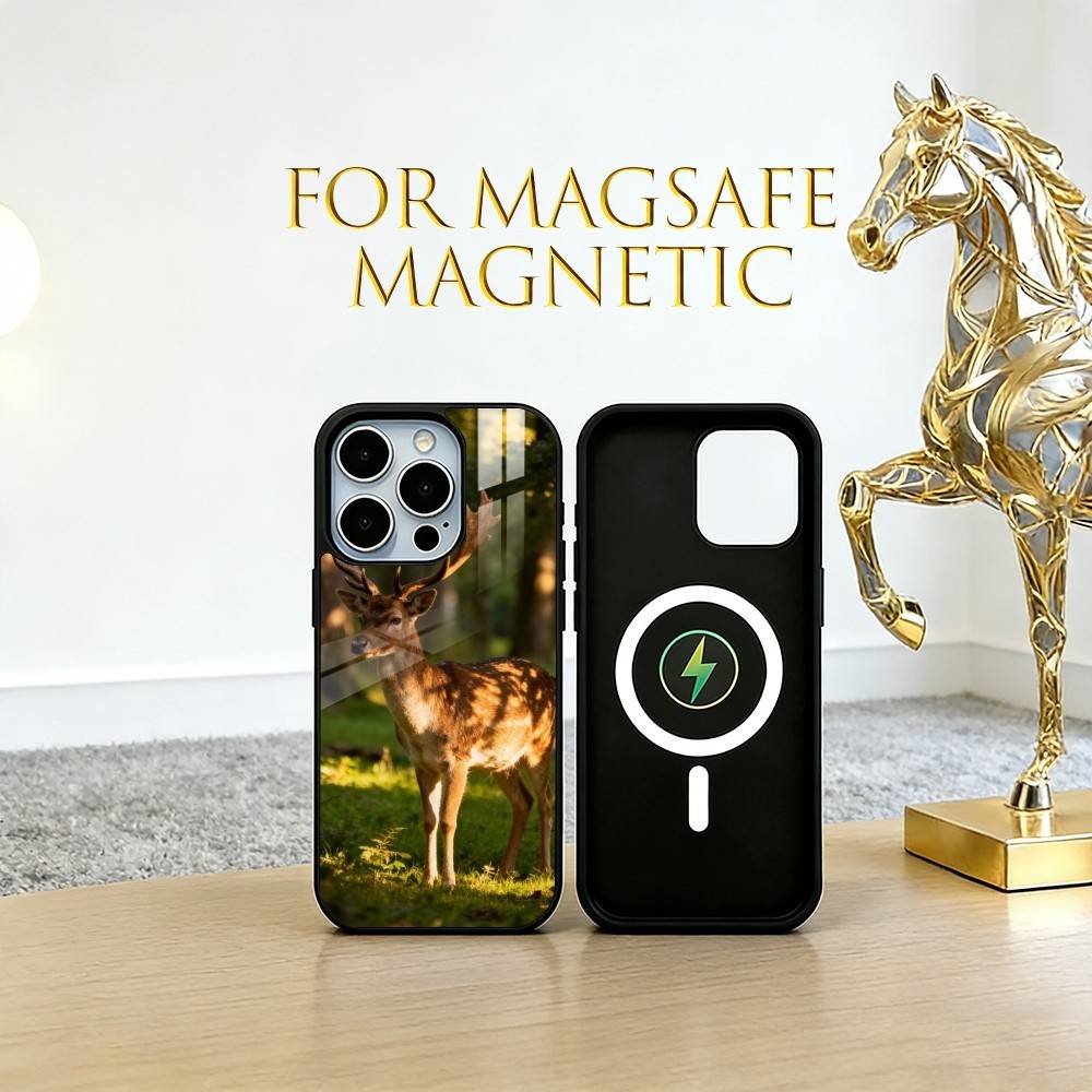 Deer  Phone Case For iPhone17,16,15,14,13,12,11 Plus,Pro Magnetic For Magsafe Wireless Charging