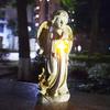 Solar Powered Resin Praying Angel Figurine Praying Pose Memorial Angel  Porch Decoration
