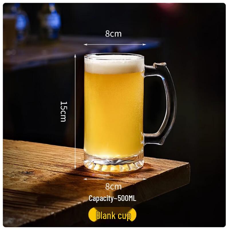 Langxi Creative Slogan Glass Beer Mugs Set