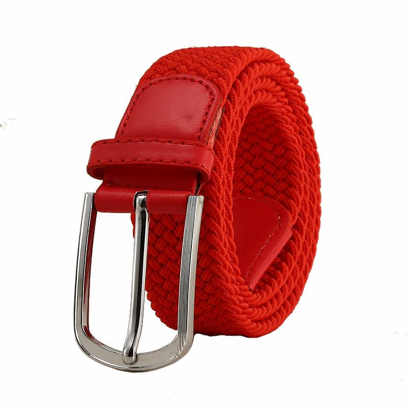 Casual Pants With Student Blue Canvas Men'S And Women'S Woven Belt No Need To Punch Elastic Elastic Belt