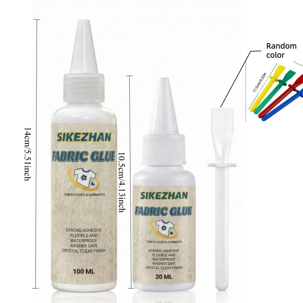 Washable Fabric Glue Liquid Stitch Permanent Textile Adhesive For Clothing Denim Leather Patch Repair Flexible Sew Kit