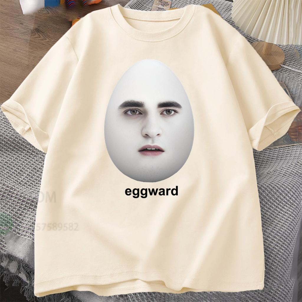 Twilight Eggward Meme T-Shirts Men Edward Cullen Parody Humor Graphic T shirt Casual Cotton Short Sleeve printed Tshirt Tops Tee