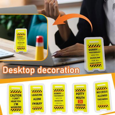 Panneau de bureau en acrylique, porte-notes « Ne me dérangez pas, je suis occupé » et ornements créatifs, porte-manuel