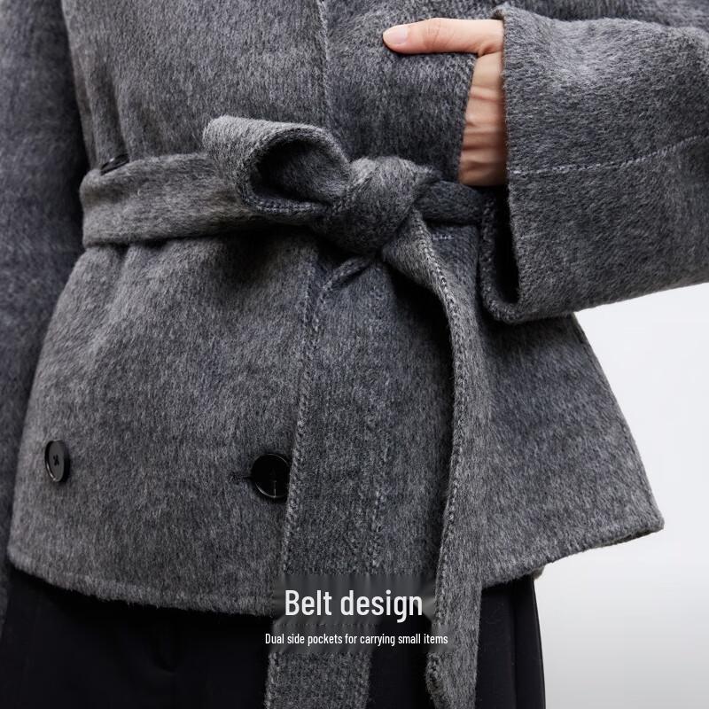 Veromoda Women's Wool Blend Double-faced Short Coat