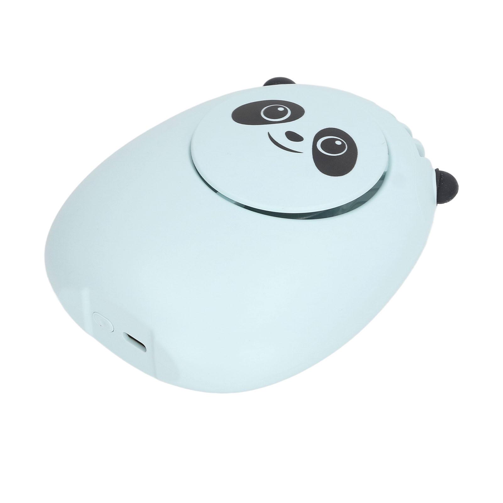 Portable Neck Fan Cute Bear 3 Speeds USB Rechargeable Quiet Bladeless Fan with Lanyard for Travel
