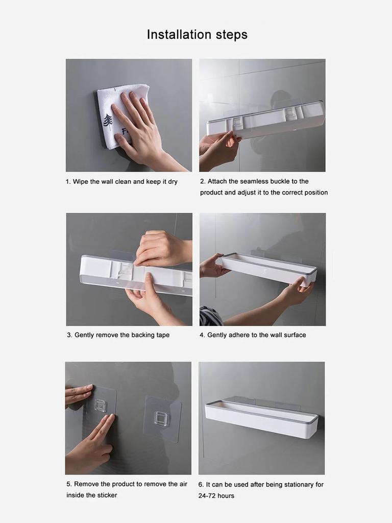 1 stuks Toilet Badkamer Opbergkast Rek Muurhangend Gatvrij Multifunctioneel Artefact Boven Toiletrek Wit Schap Organiser