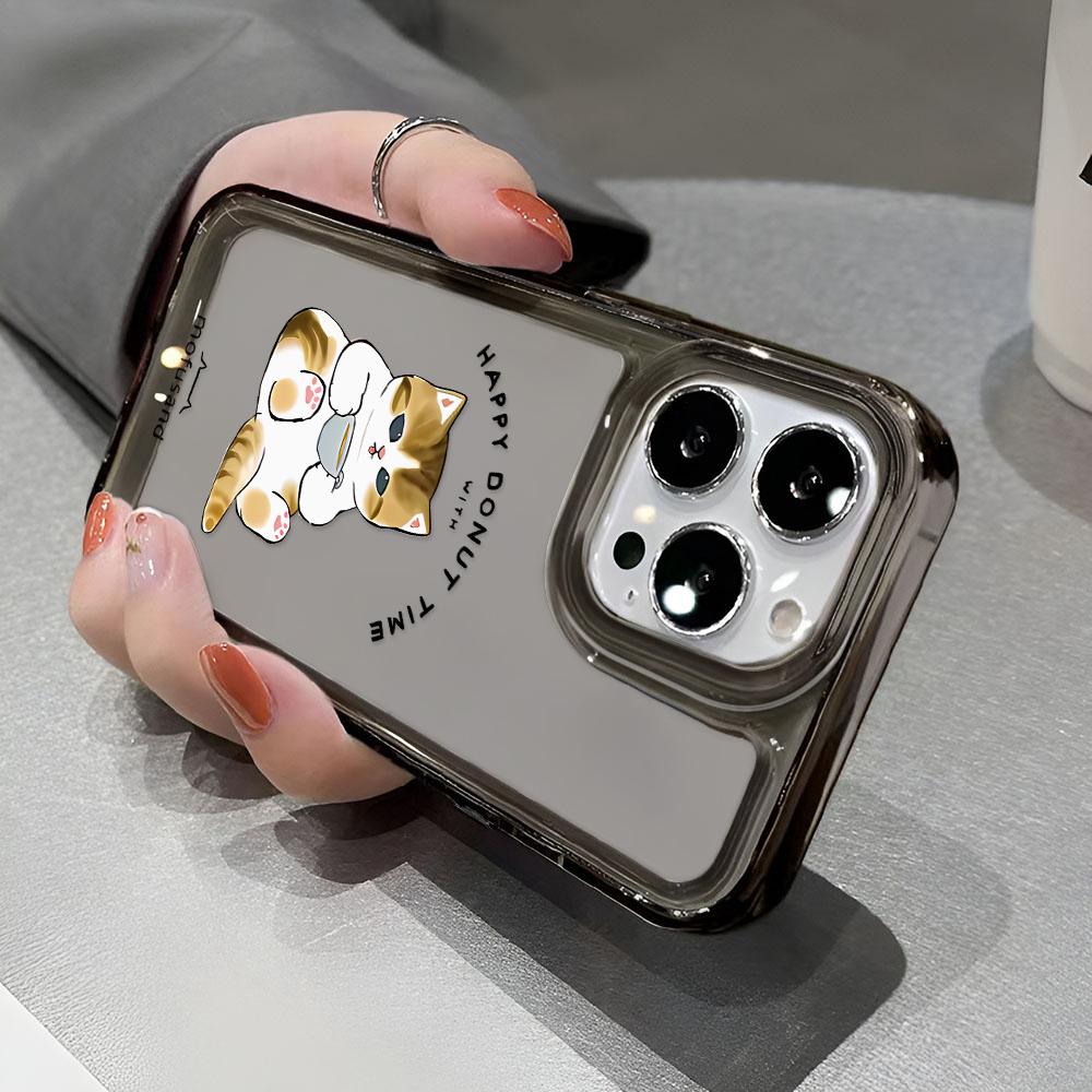Phone Case For Iphone 17 16 Pro Max 15 14 13 12 11 Plus 16 17 Soft Cover Coffee Cat For Iphone Air Case Cover