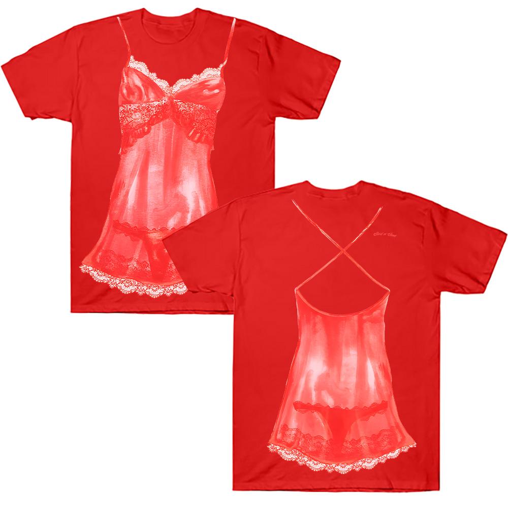 Sabrina Carpenter Red Lingerie Tee Sabrina Carpenter Fans Gifts Clothes Summer Crewneck Graphics Top Casual Cotton Tshirt Unisex