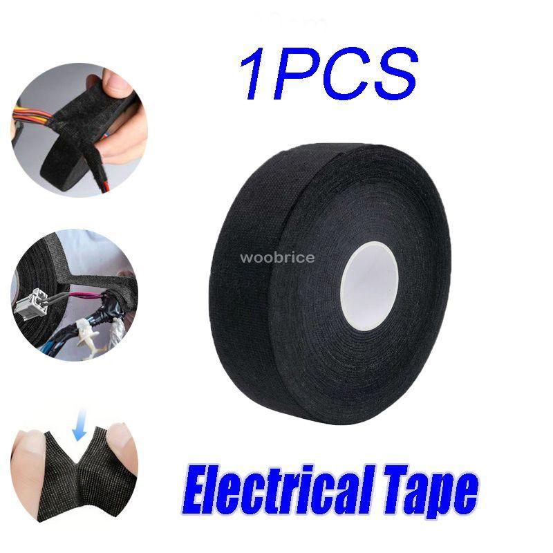 

1-4PCS Electric Insulation Sound Absorbing Tape Cloth Tape Cable Car Harness Wiring Multiple Width Options Heat Resistant Tape 3.5in-9mm&393.7in-10M
