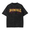 Conquest Invincible Comic Washed T Shirt Mens  Y2K Basic Cotton T Shirts Summer O Neck Hip Hop Tees Loose Oversized Clothing