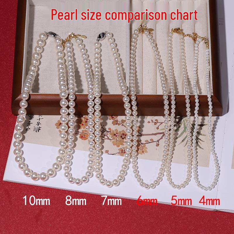 Elegante Collana di Perle di Conchiglia Profonda - Perfetto Regalo per la Festa della Mamma