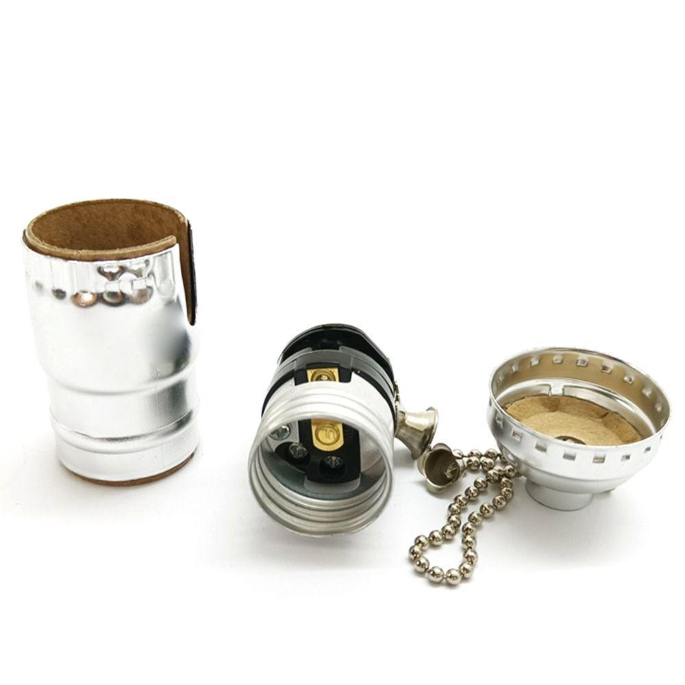 Black Silver Gold E27 Lamp Holder 250V Edison Lamp Holder Bright Screw Connector  Light Decoration