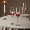 Bicchieri di Lusso per Feste Bicchiere da Vino Rosso con Rose e Foglie Verdi Decorato, Calice Trasparente Squisito Design Floreale, Bicchiere Decorativo,