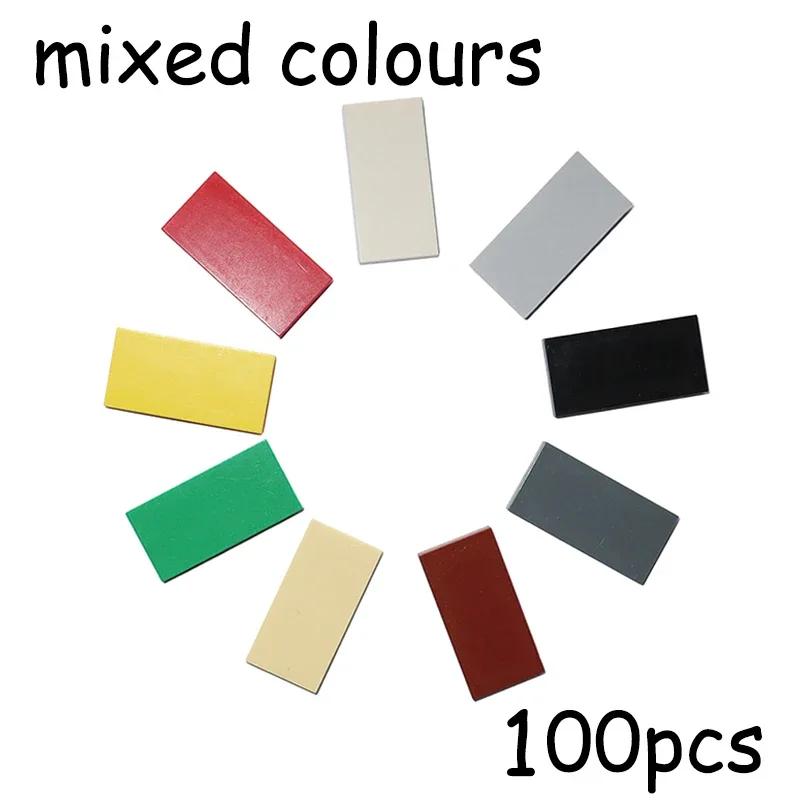 100 DB MOC Összeszerelhető Alkatrész 87079 Méretű Sima Csempe Sima 2*4 Építőkockák DIY Oktatási Kreatív Játék 2x4 Kockák