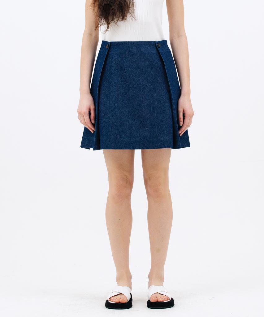 JUN BY JUN K Button Mini Skirt_Denim