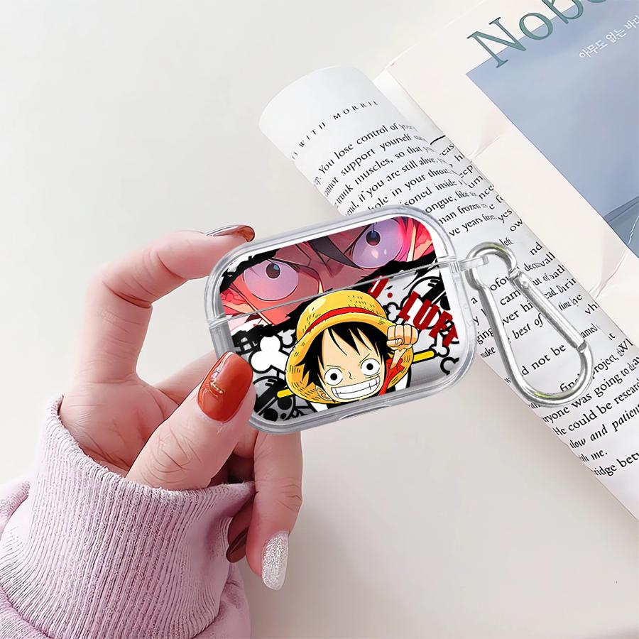 OneS P-ieceS LuffyS Case For Airpods Pro3 3 2 Pro2 4 1 Pro Clear Earphone Cases Cover
