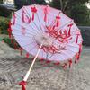 Chinese Japanese Art Tassel Decorative Umbrella Embroidery Flower Girl Umbrella  Wedding Decoration