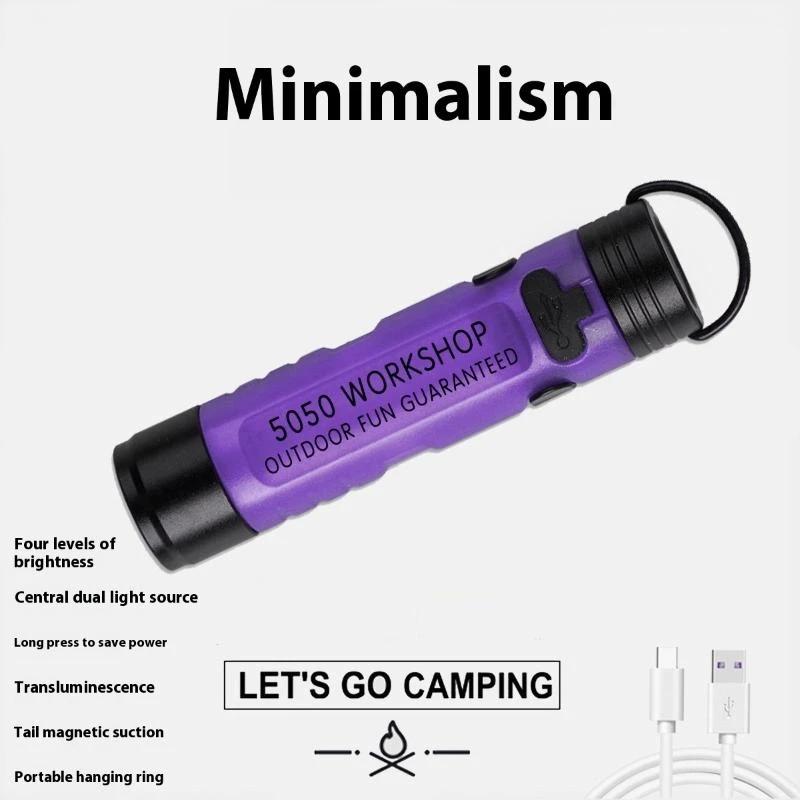 1PC Pocket Mini Flashlight With Key Clip, LED Ambient Light, Long Battery Life, For Outdoor, Emergency And Disaster Relief Use