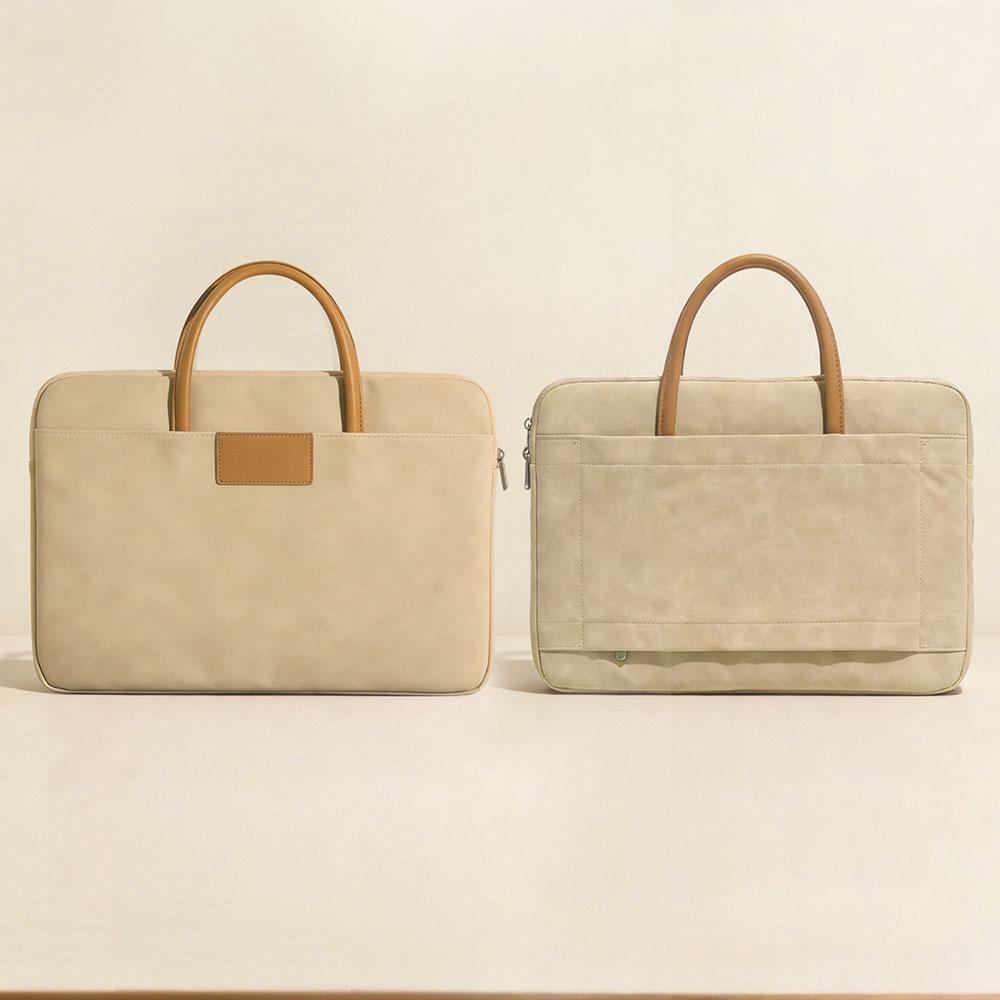 New Waterproof Leather Laptop Bag Portable Handbag Shockproof Briefcase For 14 15 6 Inch Notebook Business Travel Office Bag