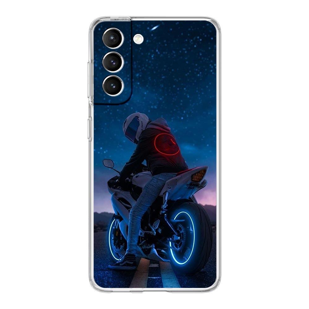 Phone Case For Samsung Galaxy S25 S24 S23 FE S22 Ultra S20 S21 5G S10 S9 Plus S10E S8 Soft Cover Moto Cross Motorcycle Sports